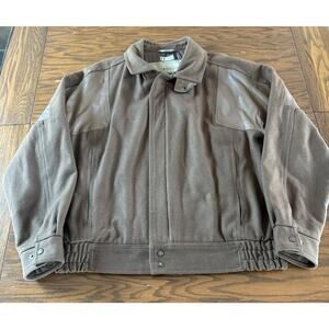 Vintage Members Only Wool Leather Jacket Italy Size 42